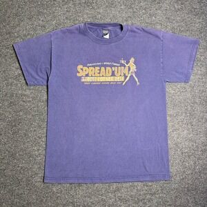 Vintage Fossil Brand T-Shirt Mens M Purple Spread'Um Deli Graphic Retro Philly